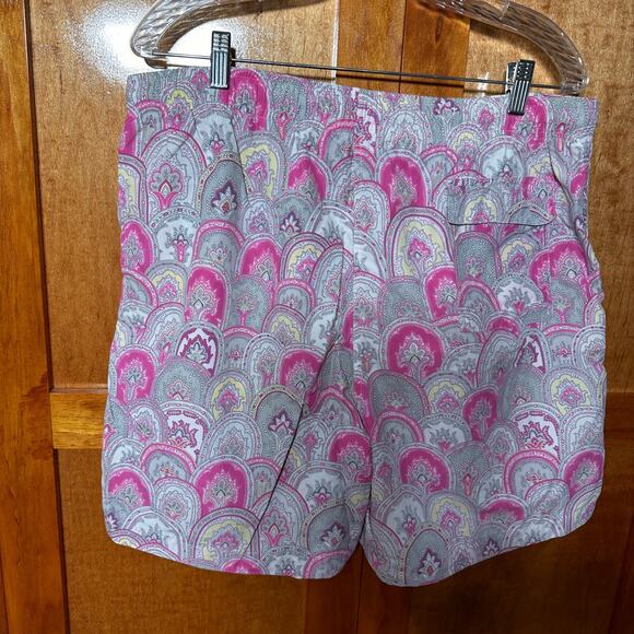 J. McLaughlin Swim Trunks Board Shorts Lined Pink Gray Mens size LARGE - Picture 2 of 9